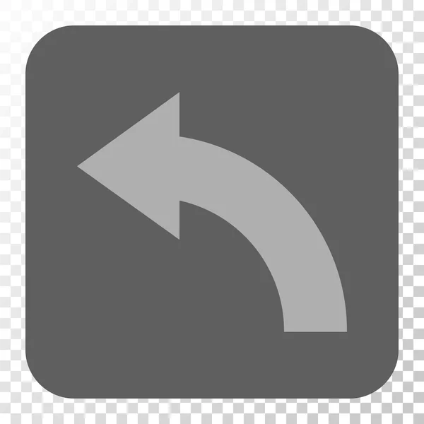 Gire el botón cuadrado redondeado izquierdo — Vector de stock