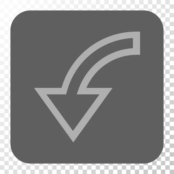 Gire el botón cuadrado redondeado izquierdo — Vector de stock