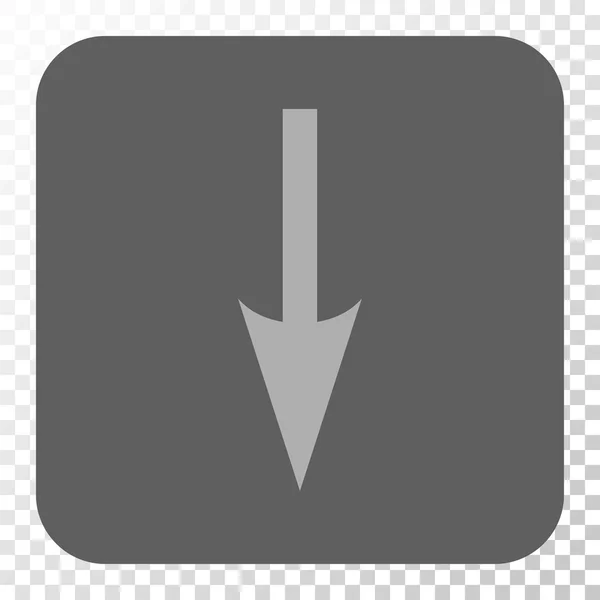 Flecha aguda hacia abajo botón cuadrado redondeado — Archivo Imágenes Vectoriales