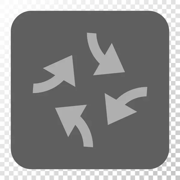Flechas giratorias redondeadas botón cuadrado — Archivo Imágenes Vectoriales