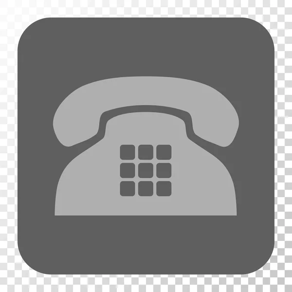 Toon telefoon afgerond vierkante knop — Stockvector