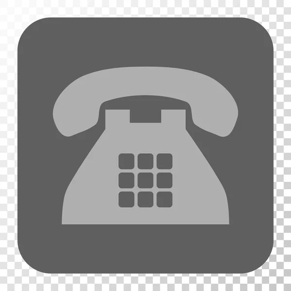 Tone telefone arredondado botão quadrado — Vetor de Stock