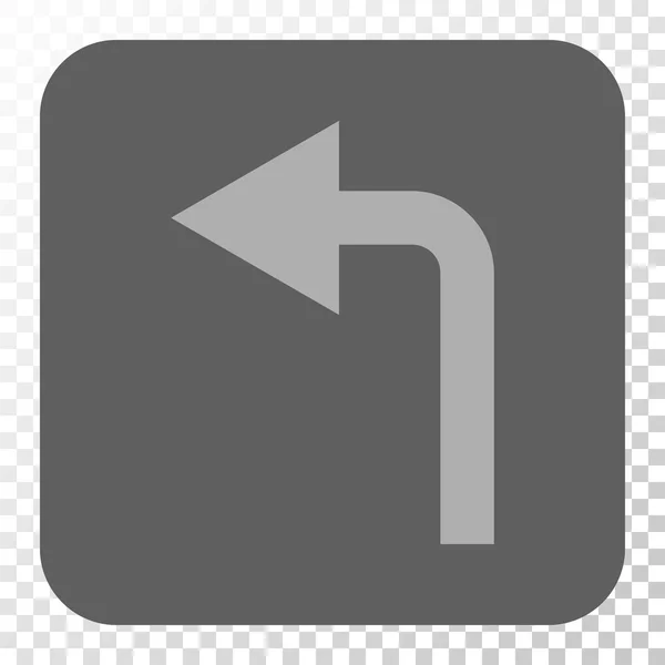 Drej til venstre Afrundet firkantet knap – Stock-vektor