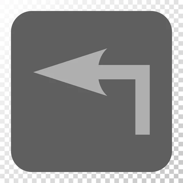 Поверніть ліву закруглену квадратну кнопку — стоковий вектор