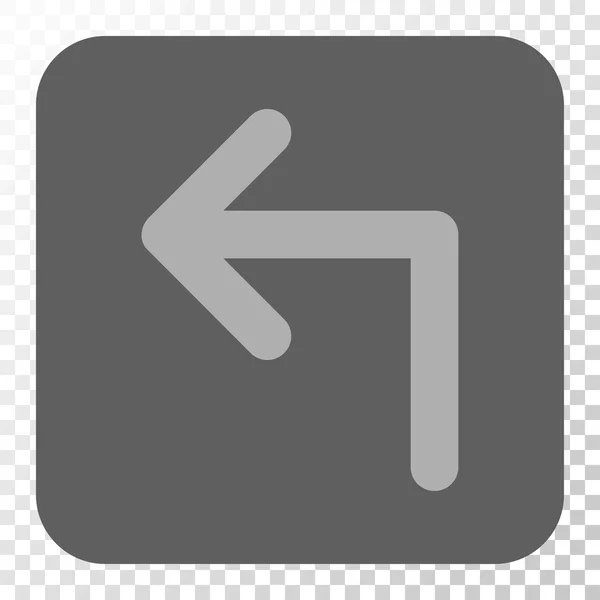 Στροφή αριστερά στρογγυλεμένο τετράγωνο κουμπί — Διανυσματικό Αρχείο