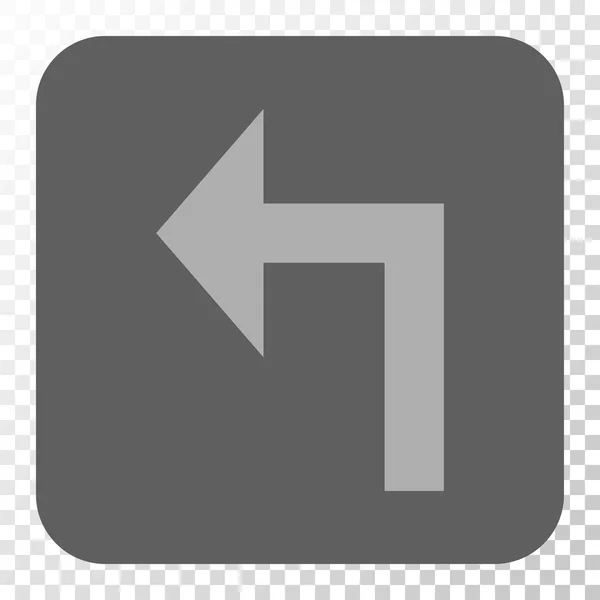 Turn Left afgerond vierkante knop — Stockvector