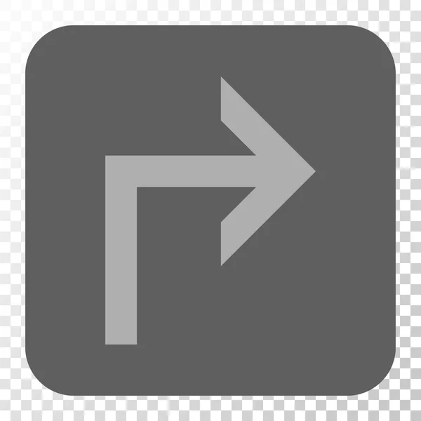 Повернути праву закруглену квадратну кнопку — стоковий вектор
