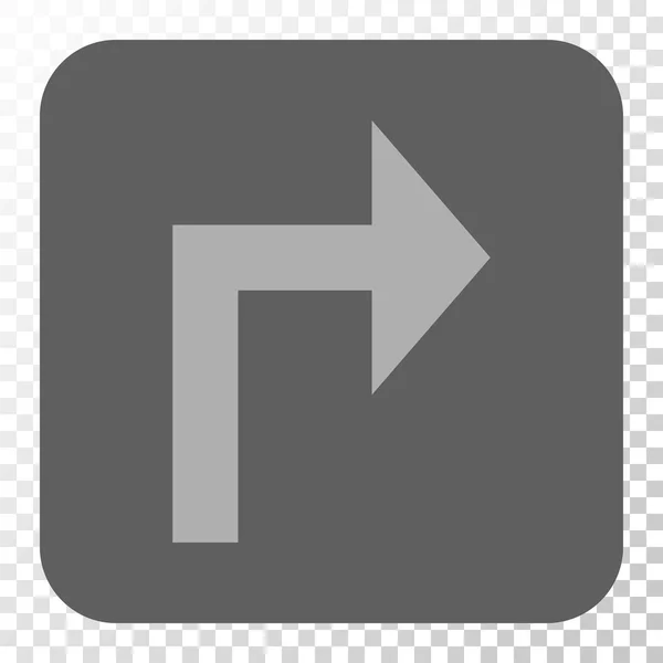 Gire a la derecha Redondeado Botón cuadrado — Vector de stock