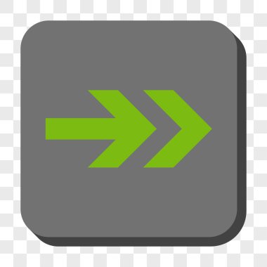 Ok sağ yuvarlak kare düğme