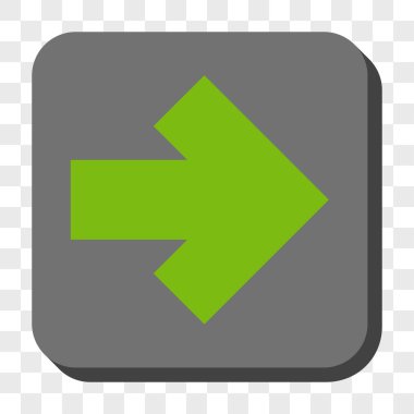 Ok sağ yuvarlak kare düğme