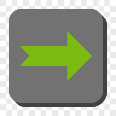 Ok sağ yuvarlak kare düğme