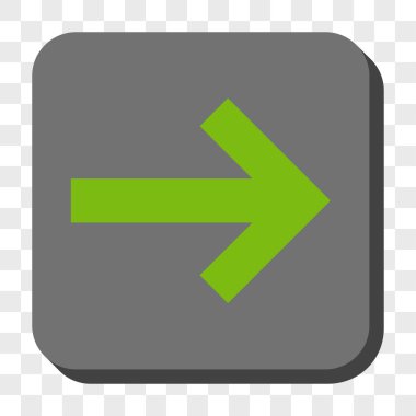 Ok sağ yuvarlak kare düğme