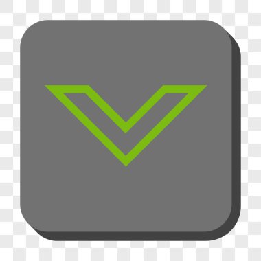 Ok ucu yuvarlatılmış kare düğmesini basılı