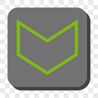 Ok ucu yuvarlatılmış kare düğmesini basılı