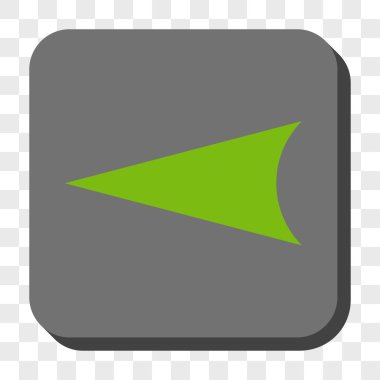 Ok ucu sol yuvarlak kare düğme