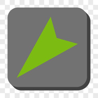 Kare düğme ok ucu sol aşağı yuvarlanmış