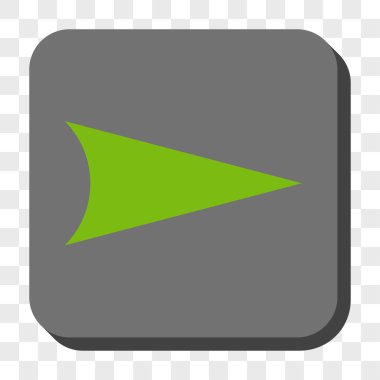 Ok ucu sağ yuvarlak kare düğme