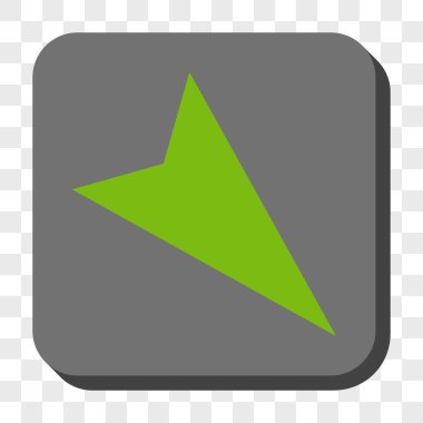 Kare düğme ok ucu sağ aşağı yuvarlanmış