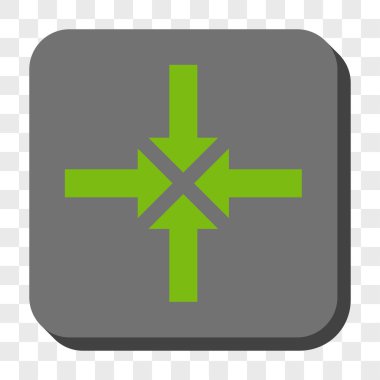 Oklar yuvarlak kare düğmeye basmak