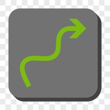 Eğri ok yuvarlak kare düğme