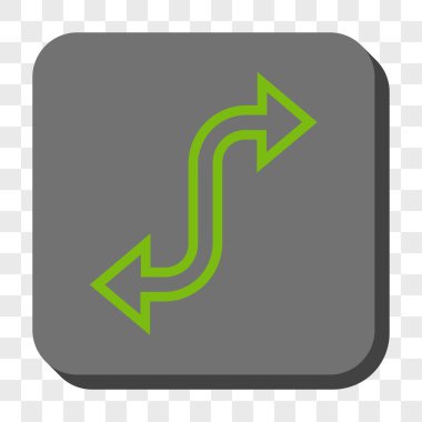 Eğri Exchange ok yuvarlak kare düğme