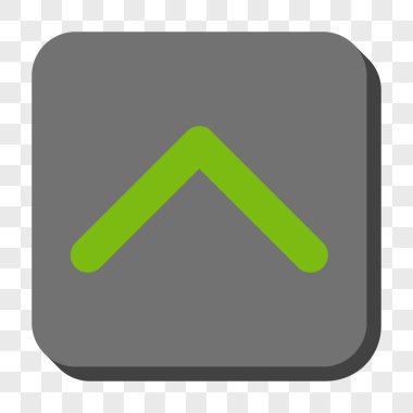 Yön yukarı yuvarlak kare düğme