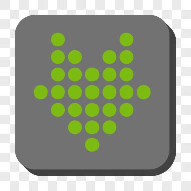 Yuvarlatılmış Kare düğme aşağı noktalı ok