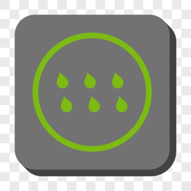 Damla kare düğme yuvarlak