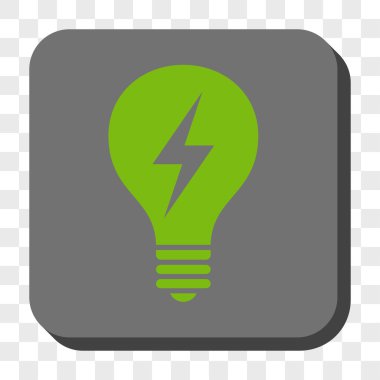 Elektrikli ampul yuvarlak kare düğme