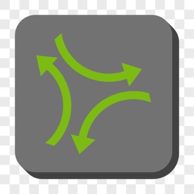 Exchange okları yuvarlak kare düğme