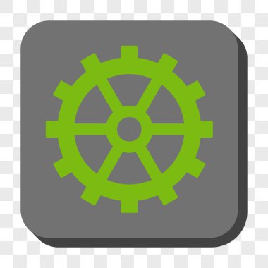 Dişli yuvarlak kare düğme