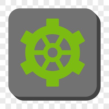 Dişli yuvarlak kare düğme