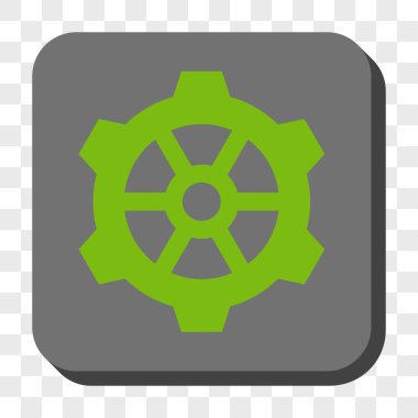 Dişli yuvarlak kare düğme