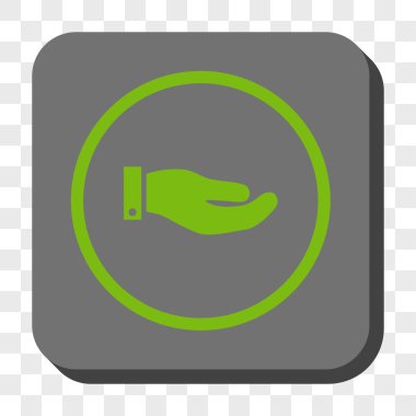 El yuvarlak kare düğme