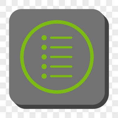 Öğeleri yuvarlak kare düğme