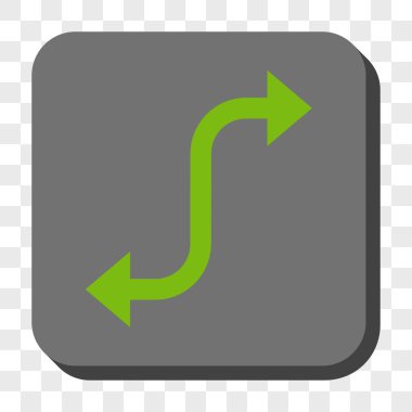 Ters viraj ok yuvarlak kare düğme