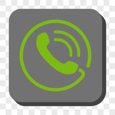 Telefon görüşmesi yuvarlak kare düğme