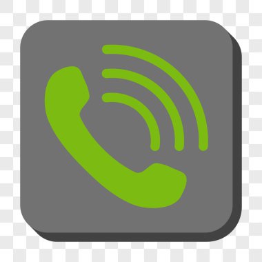 Telefon görüşmesi yuvarlak kare düğme