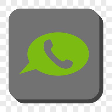 Telefon mesajı yuvarlak kare düğme