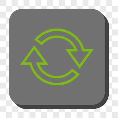 Yenile okları yuvarlak kare düğmesi