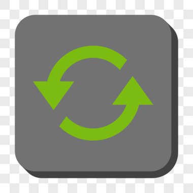 Yenile okları yuvarlak kare düğmesi