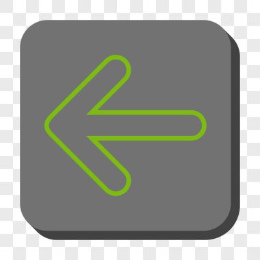 Yuvarlak ok sol yuvarlak kare düğme