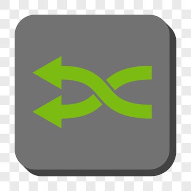 Shuffle oklar sola yuvarlak kare düğme