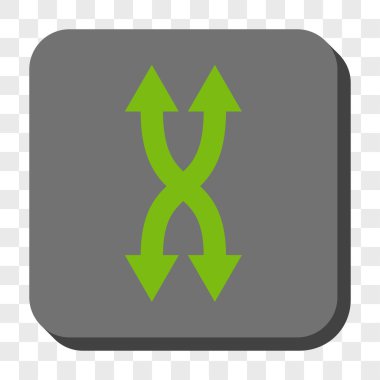 Shuffle okları dikey yuvarlak kare düğme