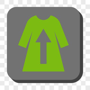 Kadın elbise kalkış yuvarlak kare düğme