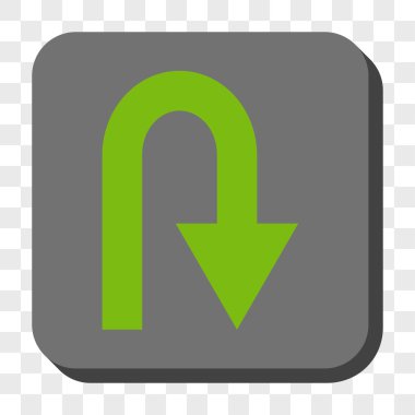 U dönüş yuvarlak kare düğme