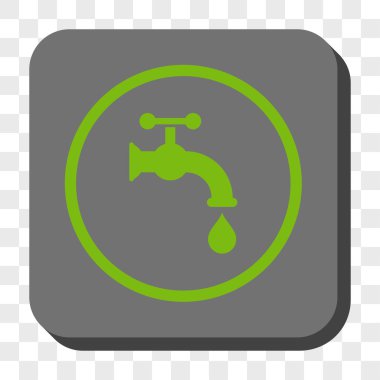 Musluk suyu yuvarlak kare düğme