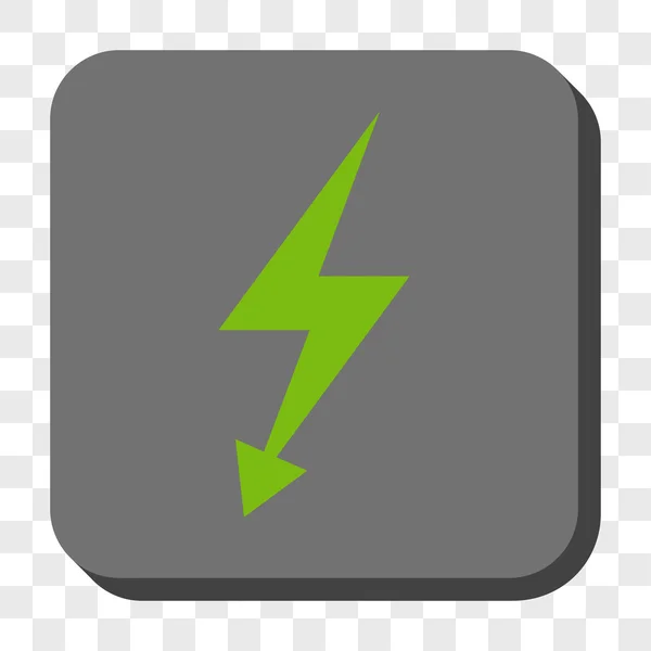 Huelga eléctrica redondeada botón cuadrado — Vector de stock
