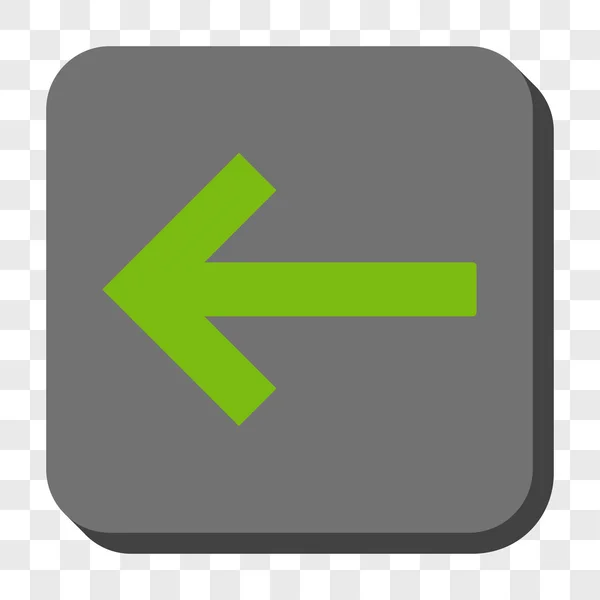 Pijl-links afgerond vierkante knop — Stockvector