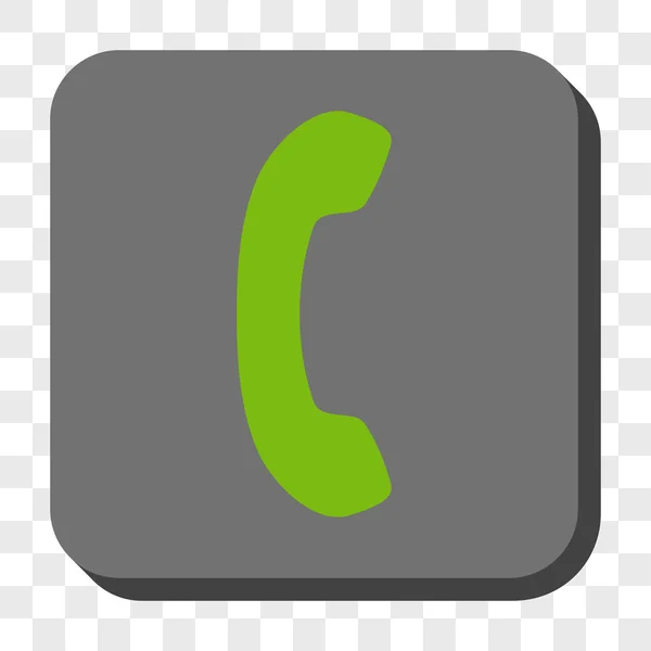 Receptor de teléfono Redondeado Botón cuadrado — Vector de stock